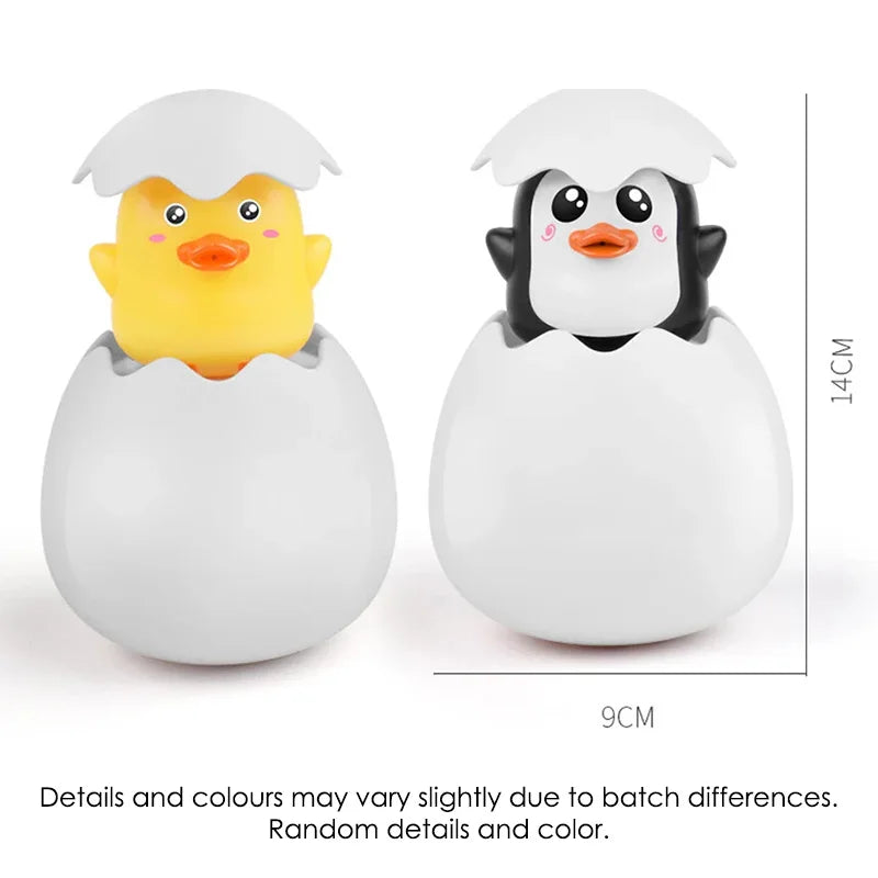 Adorable Water-Spraying Egg Toys: A Fun Duck & Penguin for Bath and Pool Time