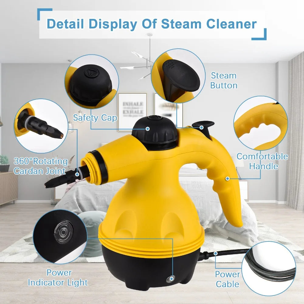 Handheld High-Temperature Steam Cleaner – Multi-Purpose Deep Cleaning for Kitchen, Bathroom & Car