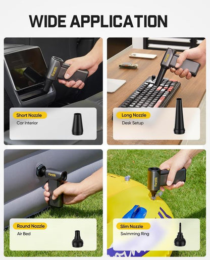 Fanttik B10 Pro Max Cordless Electric Air Duster – 130,000 RPM Brushless Motor, 6-Speed Adjustable, Long-Lasting Rechargeable Battery – Powerful Air Blower for Electronics, Workbench & Outdoor Use