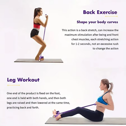 6-Tube Resistance Band: Full-Body Workout & Slimming Training