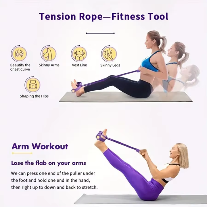 6-Tube Resistance Band: Full-Body Workout & Slimming Training