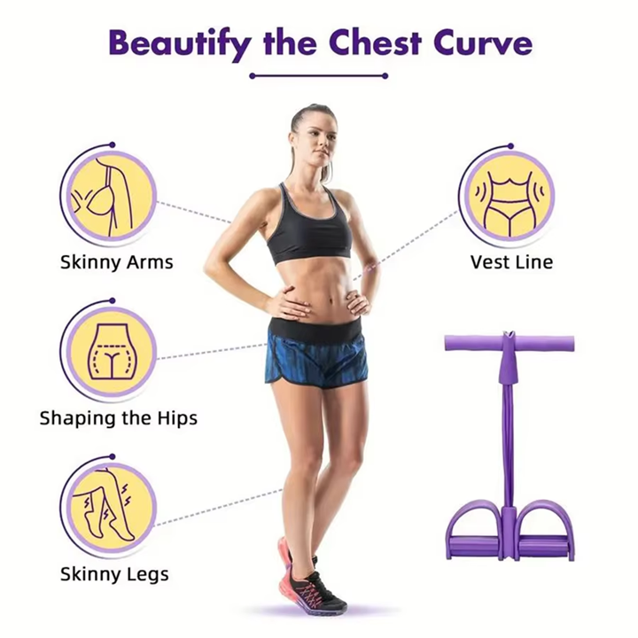 6-Tube Resistance Band: Full-Body Workout & Slimming Training