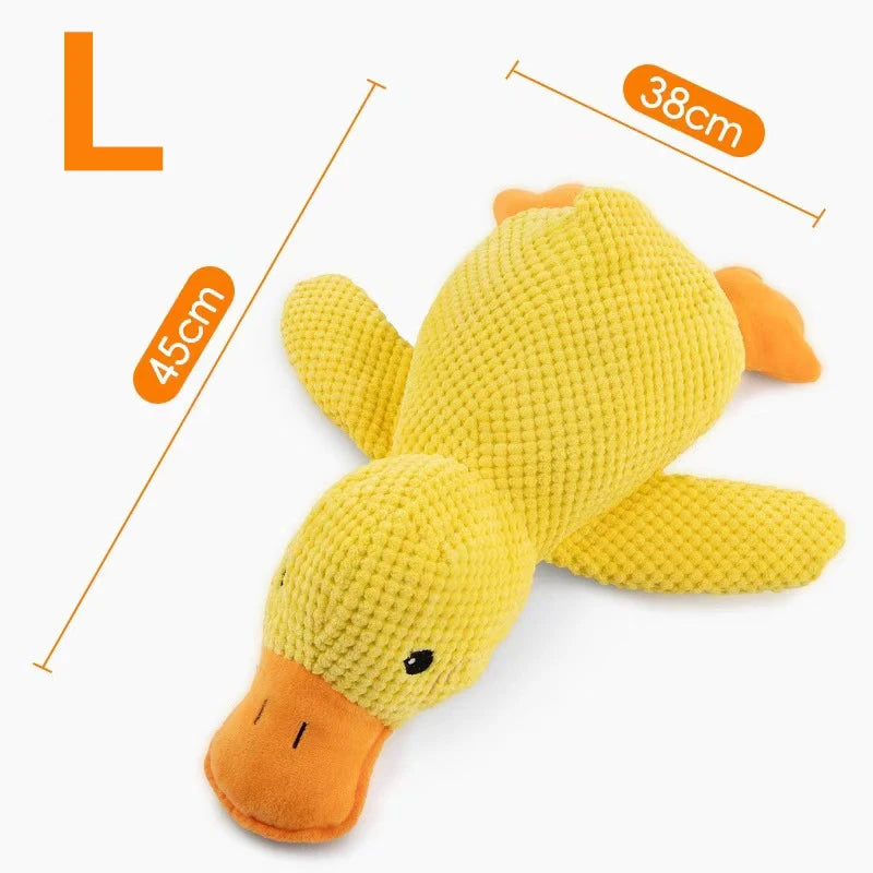 Premium Plush Duck Dog Toy | Durable & Squeaky Puppy Companion for Play & Comfort | Teeth Cleaning & Stress Relief