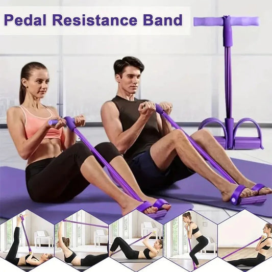 6-Tube Resistance Band: Full-Body Workout & Slimming Training