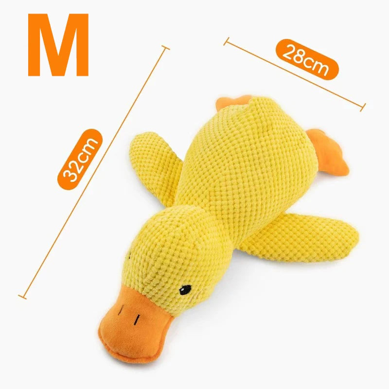 Premium Plush Duck Dog Toy | Durable & Squeaky Puppy Companion for Play & Comfort | Teeth Cleaning & Stress Relief