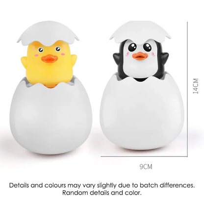 Adorable Water-Spraying Egg Toys: A Fun Duck & Penguin for Bath and Pool Time