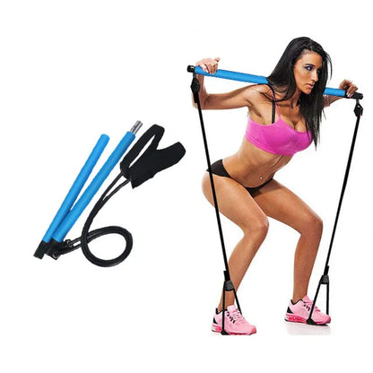 Portable Home Gym: All-in-One Pilates Bar & Resistance Bands