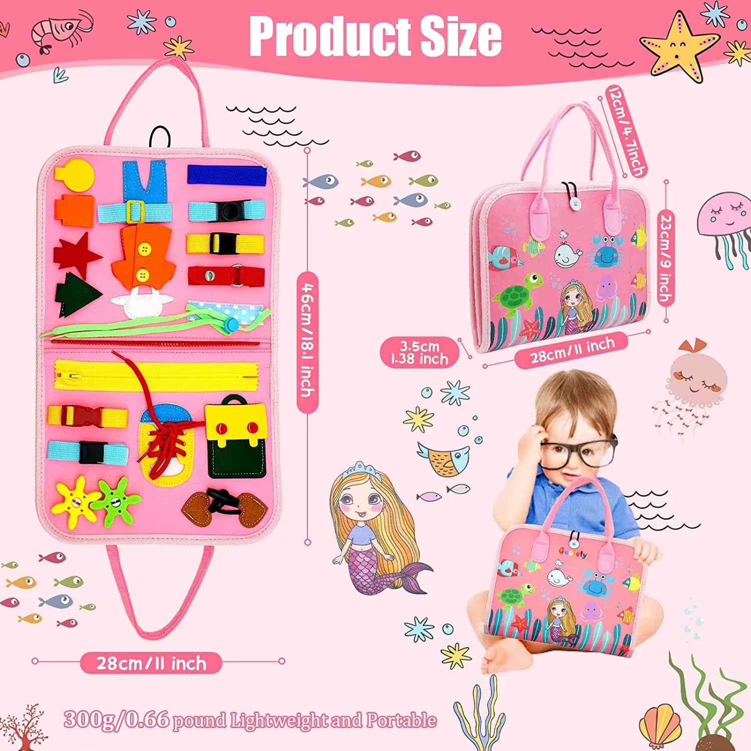 Montessori Busy Board for Toddlers: Educational & Sensory Learning Toy