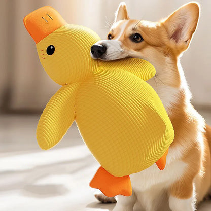 Premium Plush Duck Dog Toy | Durable & Squeaky Puppy Companion for Play & Comfort | Teeth Cleaning & Stress Relief