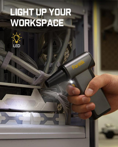 Fanttik B10 Pro Max Cordless Electric Air Duster – 130,000 RPM Brushless Motor, 6-Speed Adjustable, Long-Lasting Rechargeable Battery – Powerful Air Blower for Electronics, Workbench & Outdoor Use