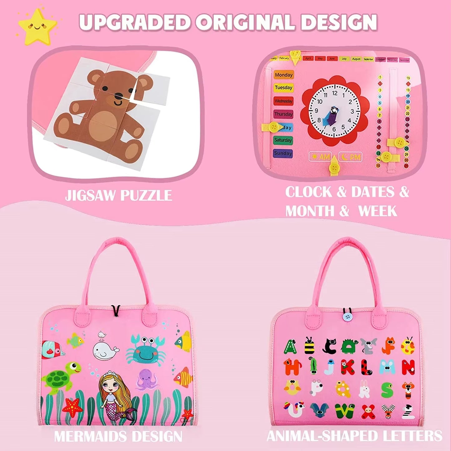 Montessori Busy Board for Toddlers: Educational & Sensory Learning Toy