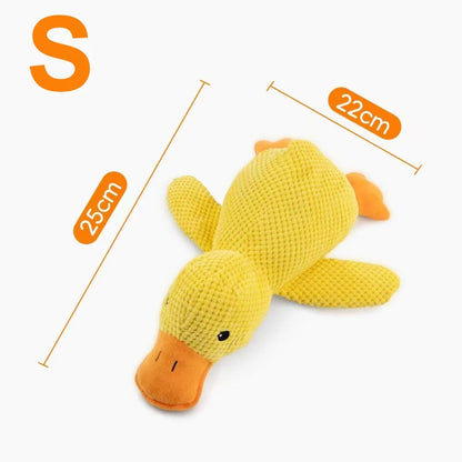 Premium Plush Duck Dog Toy | Durable & Squeaky Puppy Companion for Play & Comfort | Teeth Cleaning & Stress Relief