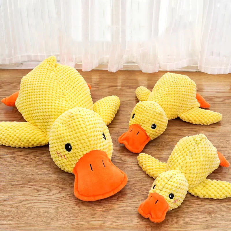 Premium Plush Duck Dog Toy | Durable & Squeaky Puppy Companion for Play & Comfort | Teeth Cleaning & Stress Relief